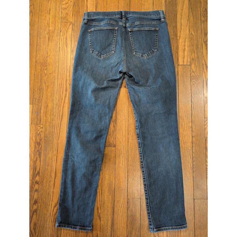 Gap 1969 Real Straight Jeans Womens 30 LONG Med Dark Wash Stretch Denim - Picture 2 of 3